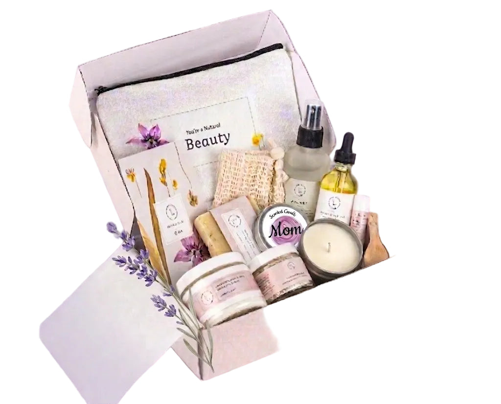 A Mother’s Day Ultimate Relaxation Spa Gift Box – All-Natural Lavender Retreat with Personalized Lid
